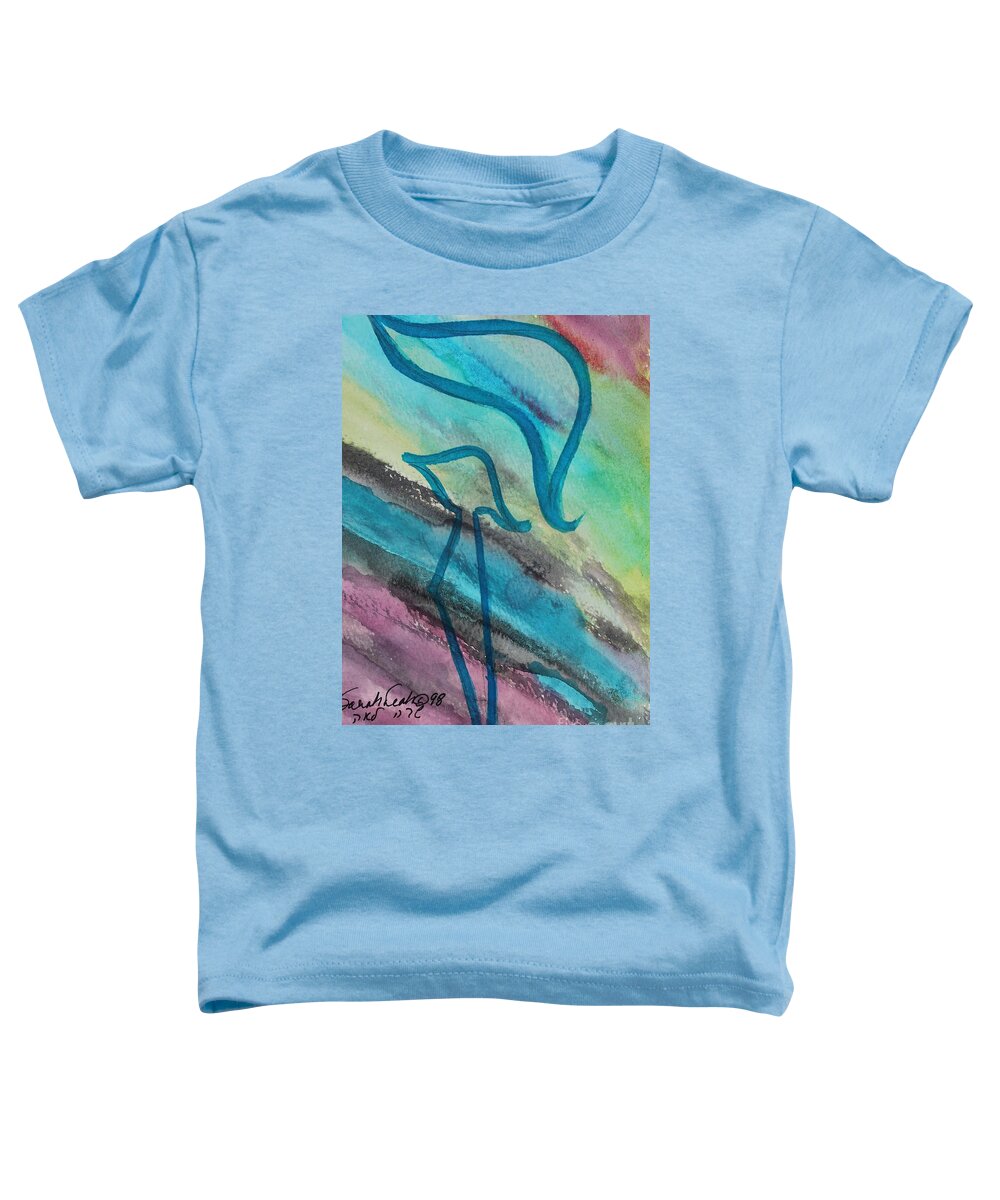 Kuf Kuph Caph Surround Toddler T-Shirt featuring the painting Comely Kuf by Hebrewletters SL