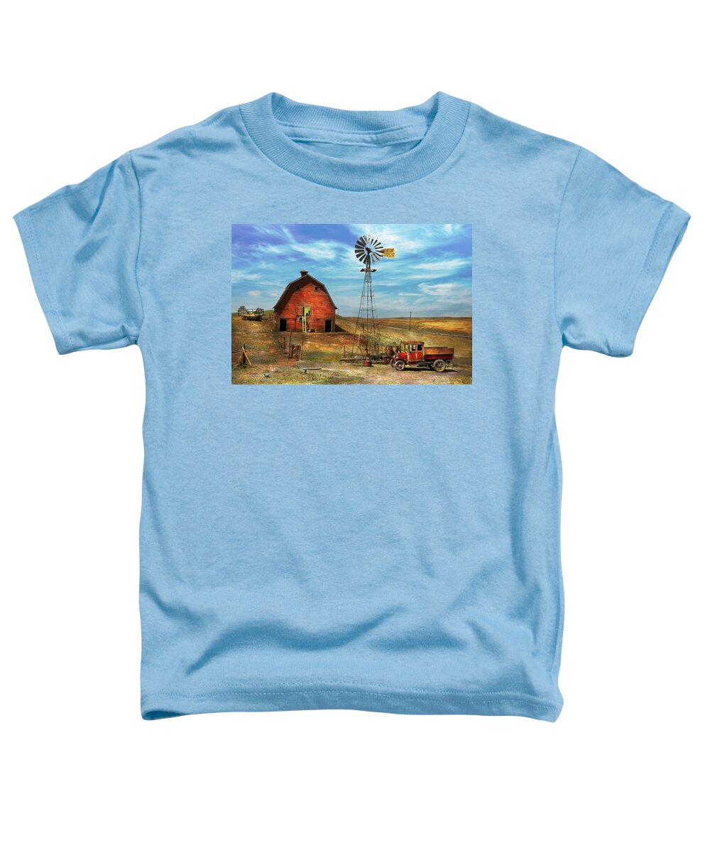 Parched Toddler T-Shirt featuring the photograph Country - ND - Dirt farming 1936 by Mike Savad
