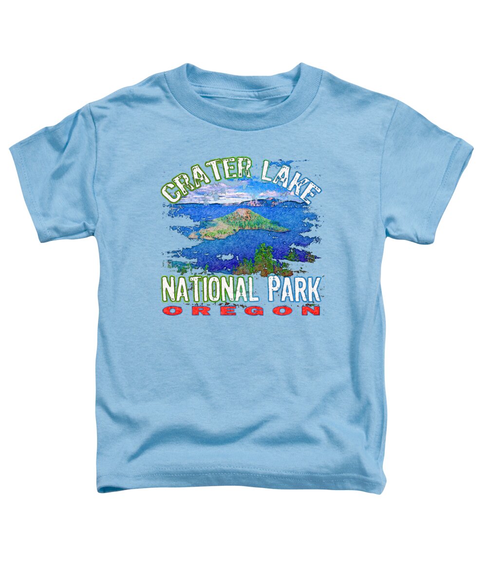 Crater Lake National Park Toddler T-Shirt featuring the digital art Crater Lake National Park by David G Paul