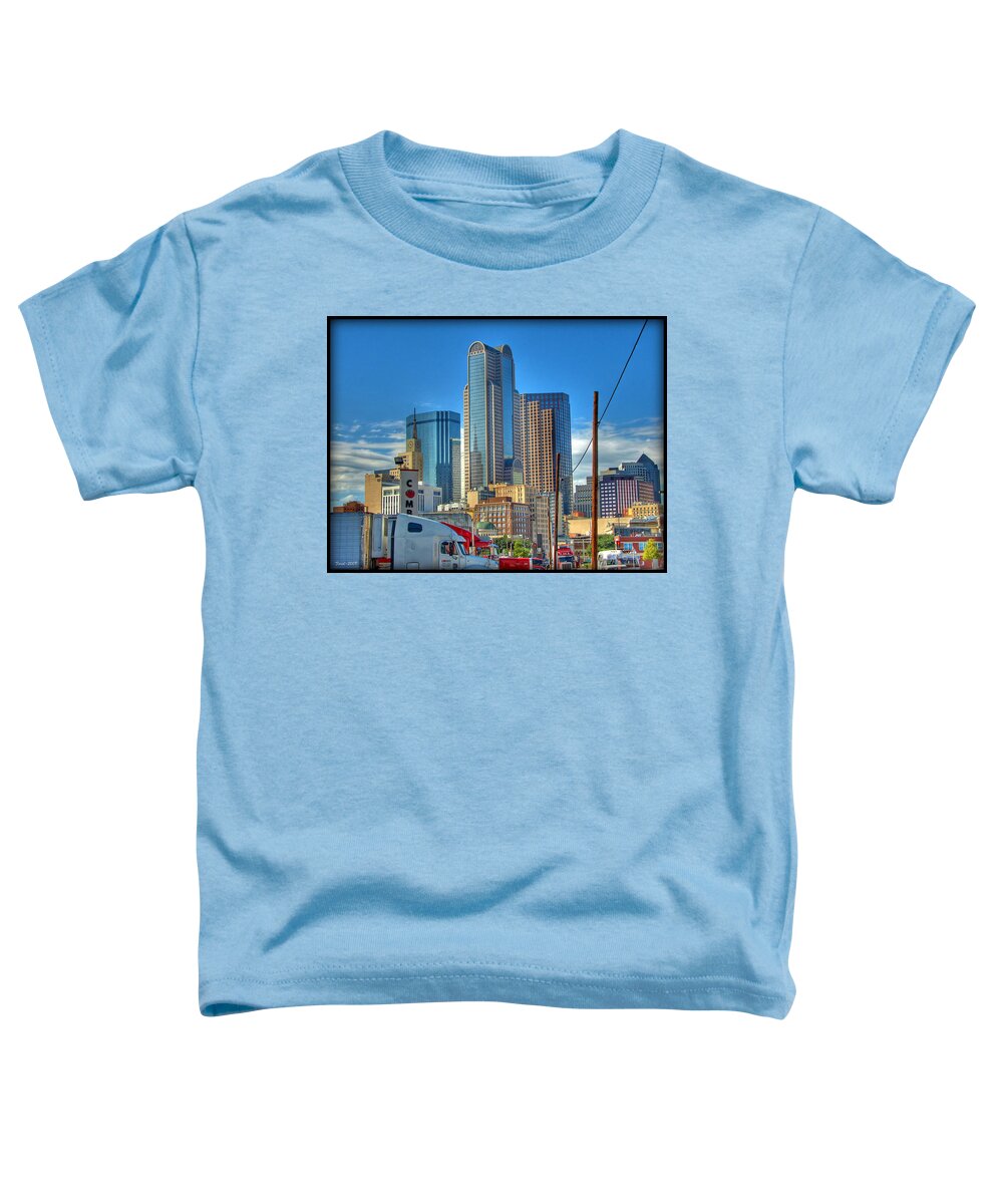 Dallas Toddler T-Shirt featuring the photograph Dallas Morning Skyline by Farol Tomson
