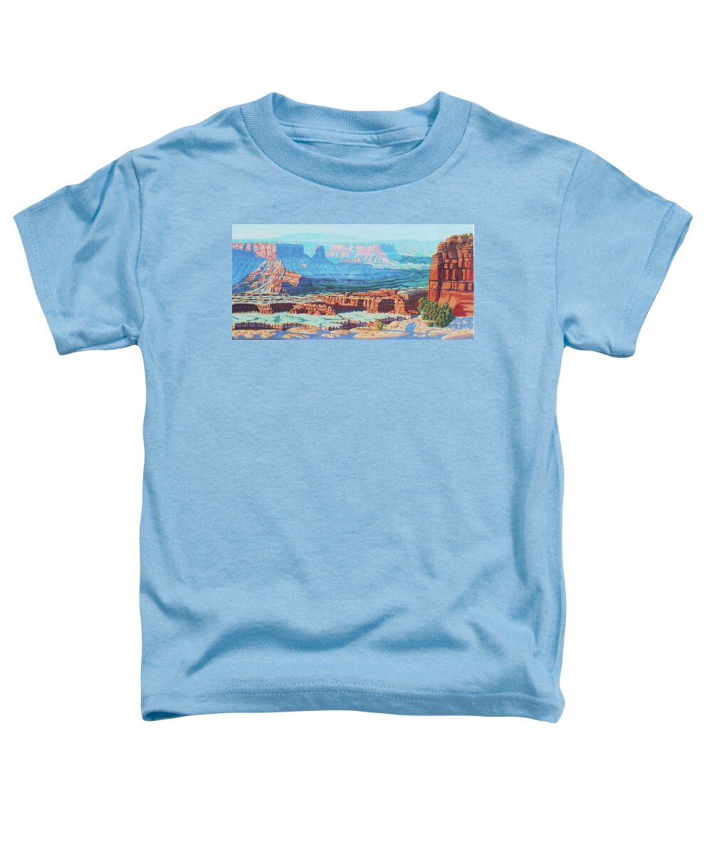 Oil Toddler T-Shirt featuring the painting Dead Horse Point #2 by Allen Kerns