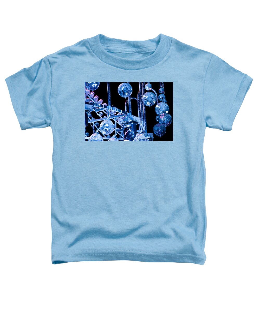 Chandelier  Toddler T-Shirt featuring the photograph Detail Of Blue Chandellier by Miroslava Jurcik