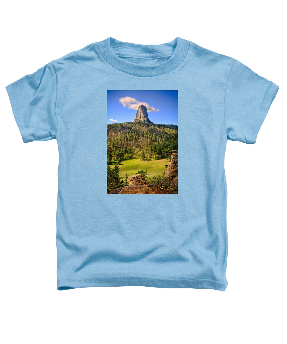Devil's Tower Toddler T-Shirt featuring the photograph Devil's Tower in Summer by Rikk Flohr