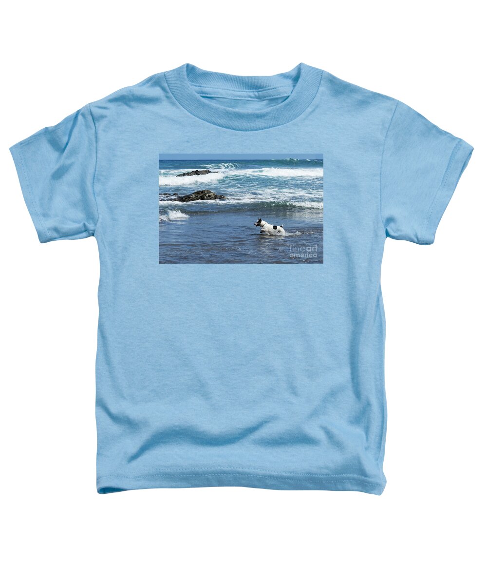 Dog Toddler T-Shirt featuring the photograph Dog Getting Fun by Anastasy Yarmolovich
