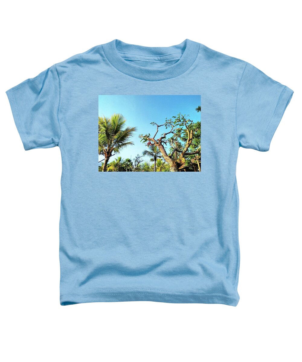 Panorama Toddler T-Shirt featuring the photograph Tree and Blue Sky by Kelly Santana
