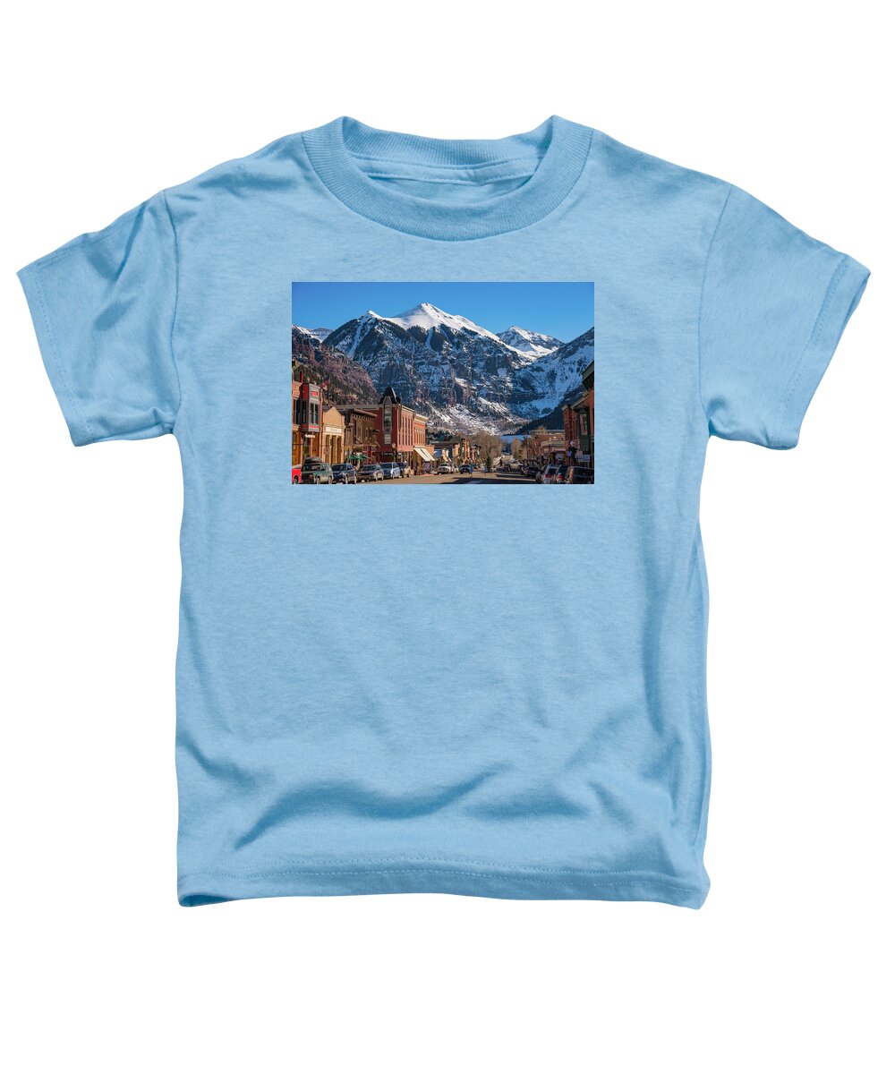 Colorado Toddler T-Shirt featuring the photograph Downtown Telluride by Darren White