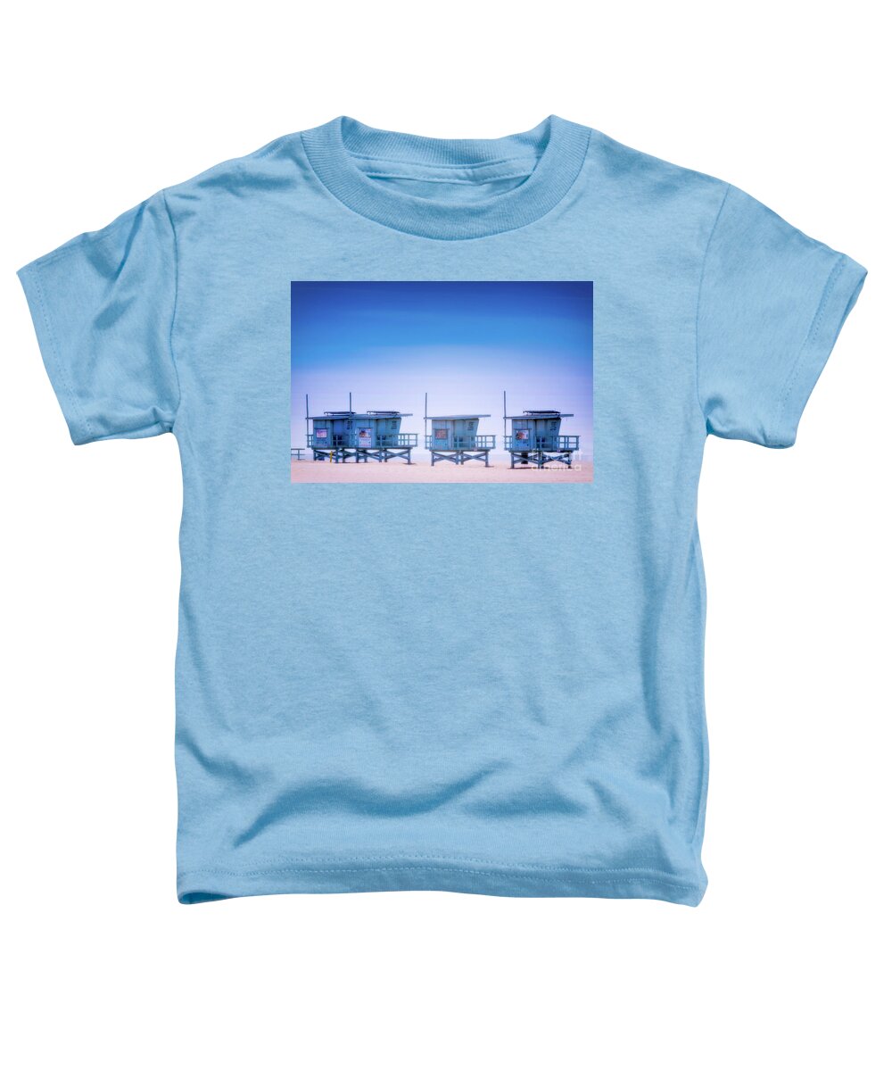 Santa Monica Toddler T-Shirt featuring the photograph Dreamy Santa Monica Beach by Doug Sturgess