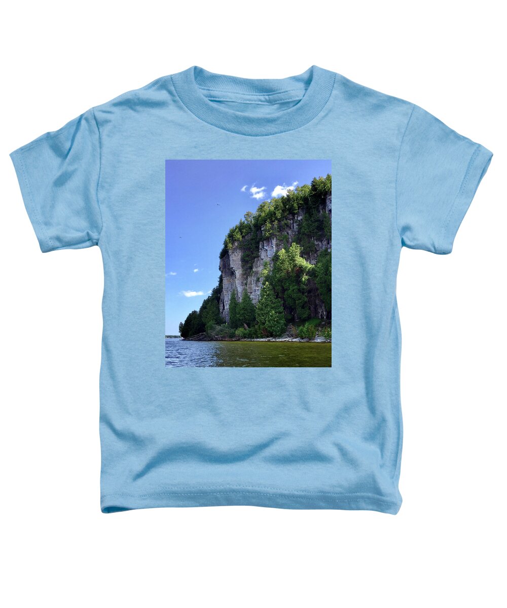 Eagle Bluff Toddler T-Shirt featuring the photograph Eagle Bluff by David T Wilkinson