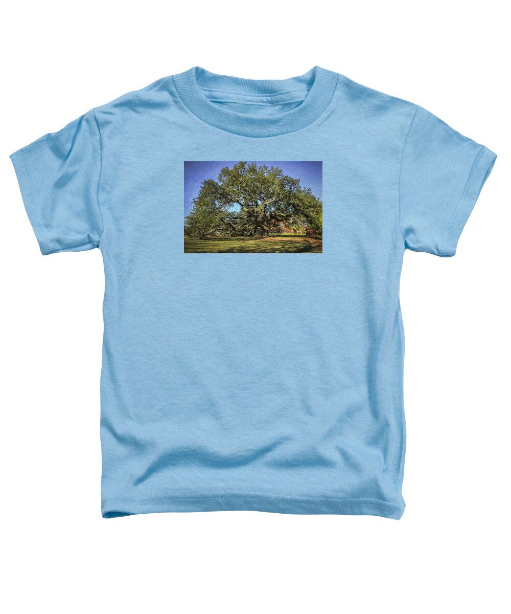 Emancipation Oak Toddler T-Shirt featuring the photograph Emancipation Oak Tree by Jerry Gammon