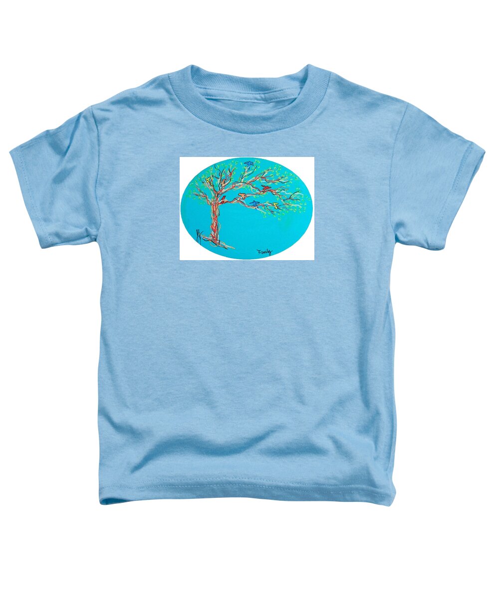 Tree Toddler T-Shirt featuring the painting Family by Jim Harris