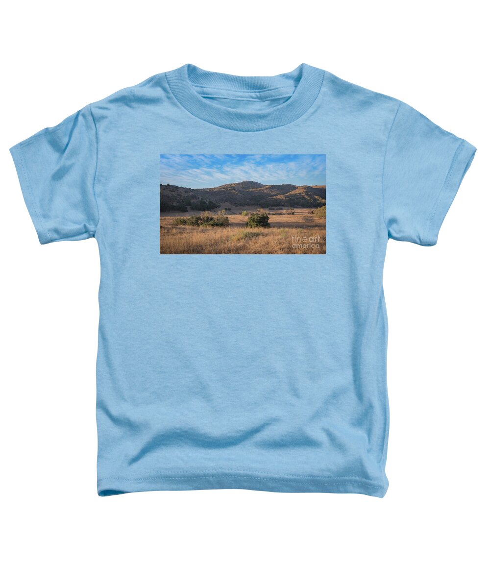 Fall Toddler T-Shirt featuring the photograph First light of Autumn in Santiago Canyon by Jeff Hubbard