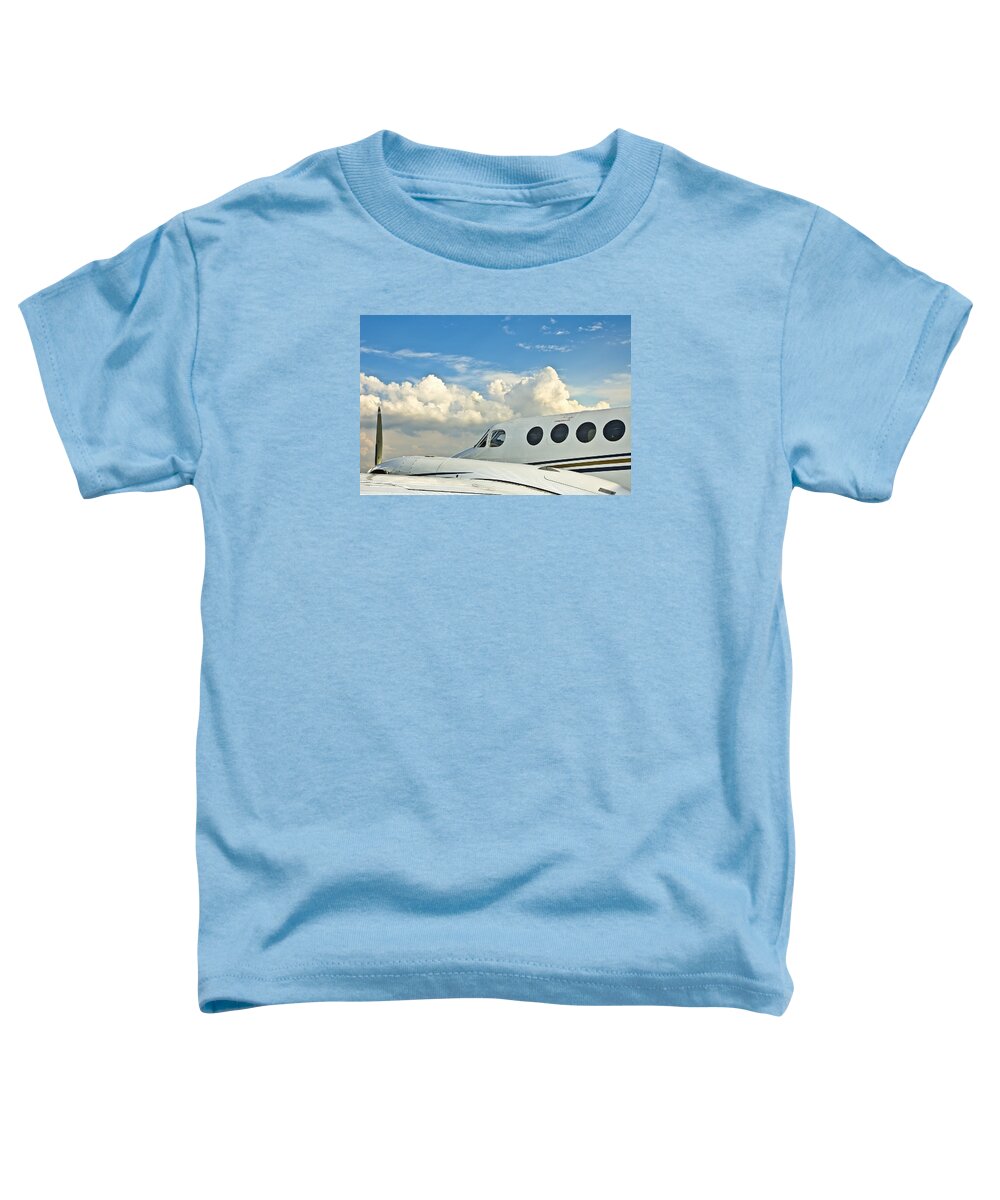 Airplane Toddler T-Shirt featuring the photograph Flying Time by Carolyn Marshall