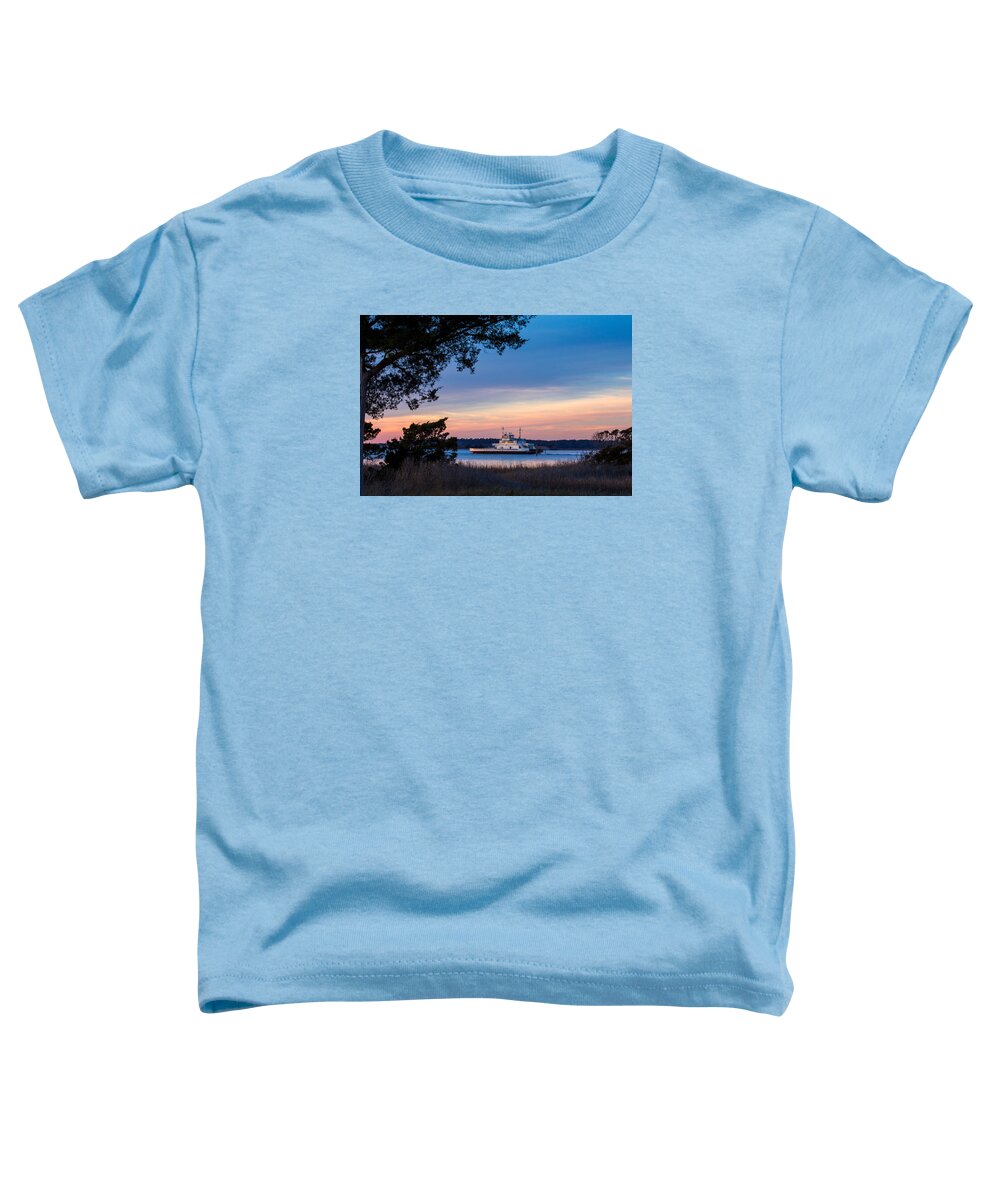 Ftfisher Toddler T-Shirt featuring the photograph Fort Fisher Ferry to Southport by Nick Noble