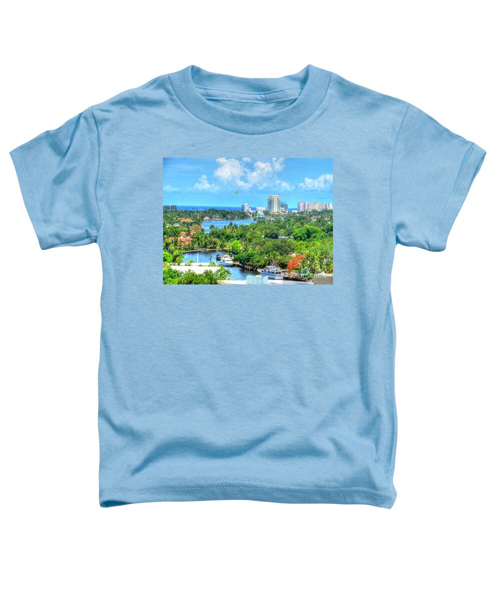 Ft. Lauderdale Toddler T-Shirt featuring the photograph Ft. Lauderdale Waterway by Debbi Granruth