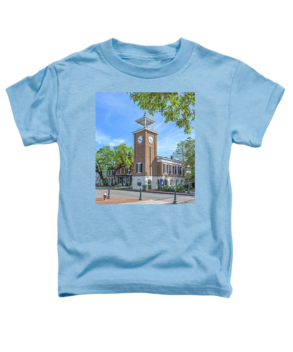 Georgetown Toddler T-Shirt featuring the photograph Georgetown Clock Tower by Mike Covington