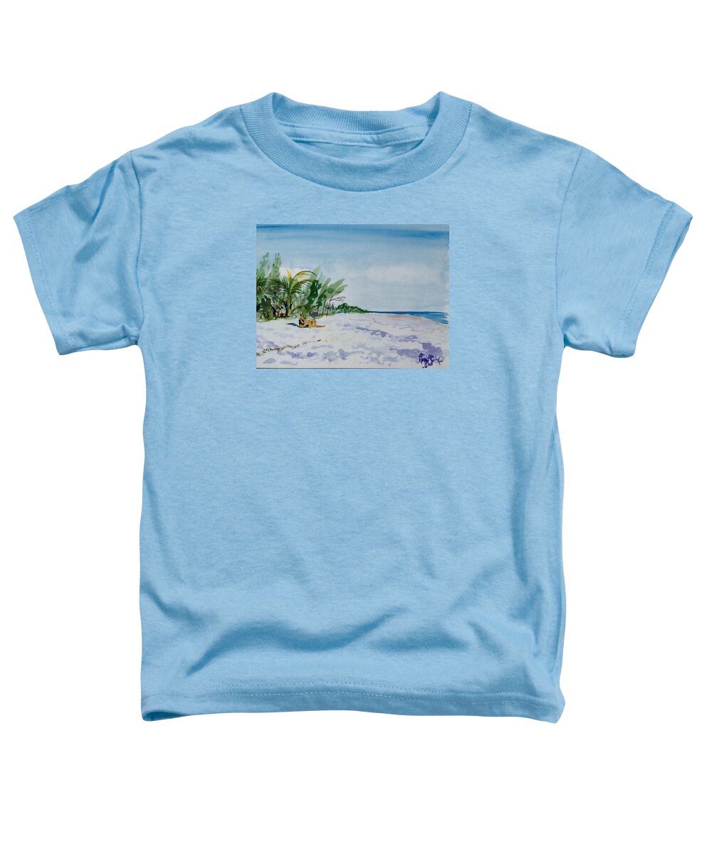 ️sanibel Toddler T-Shirt featuring the painting Getting Ready for Sunset by Maggii Sarfaty