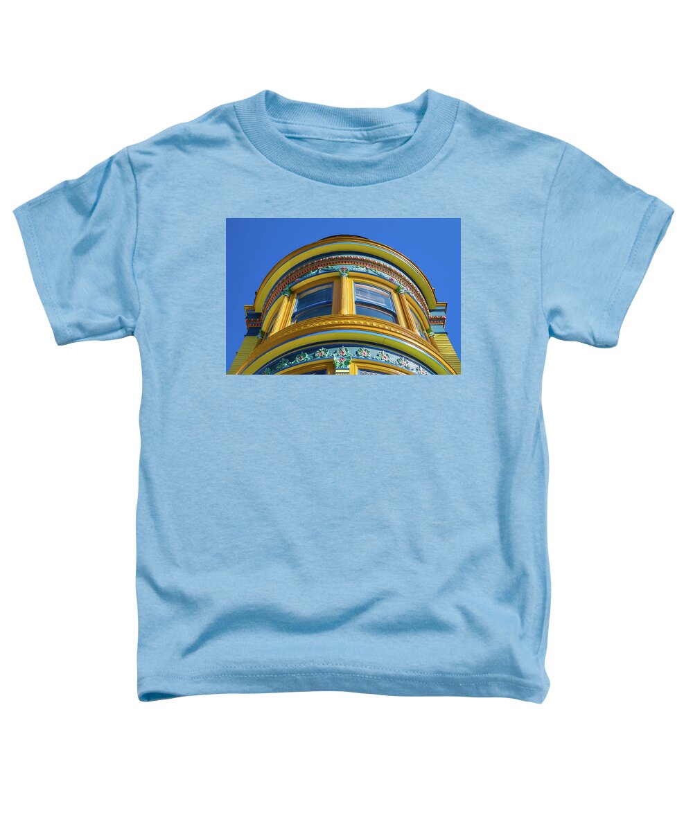 Architecture Toddler T-Shirt featuring the photograph Haight Ashbury Painted Victorian by David Smith