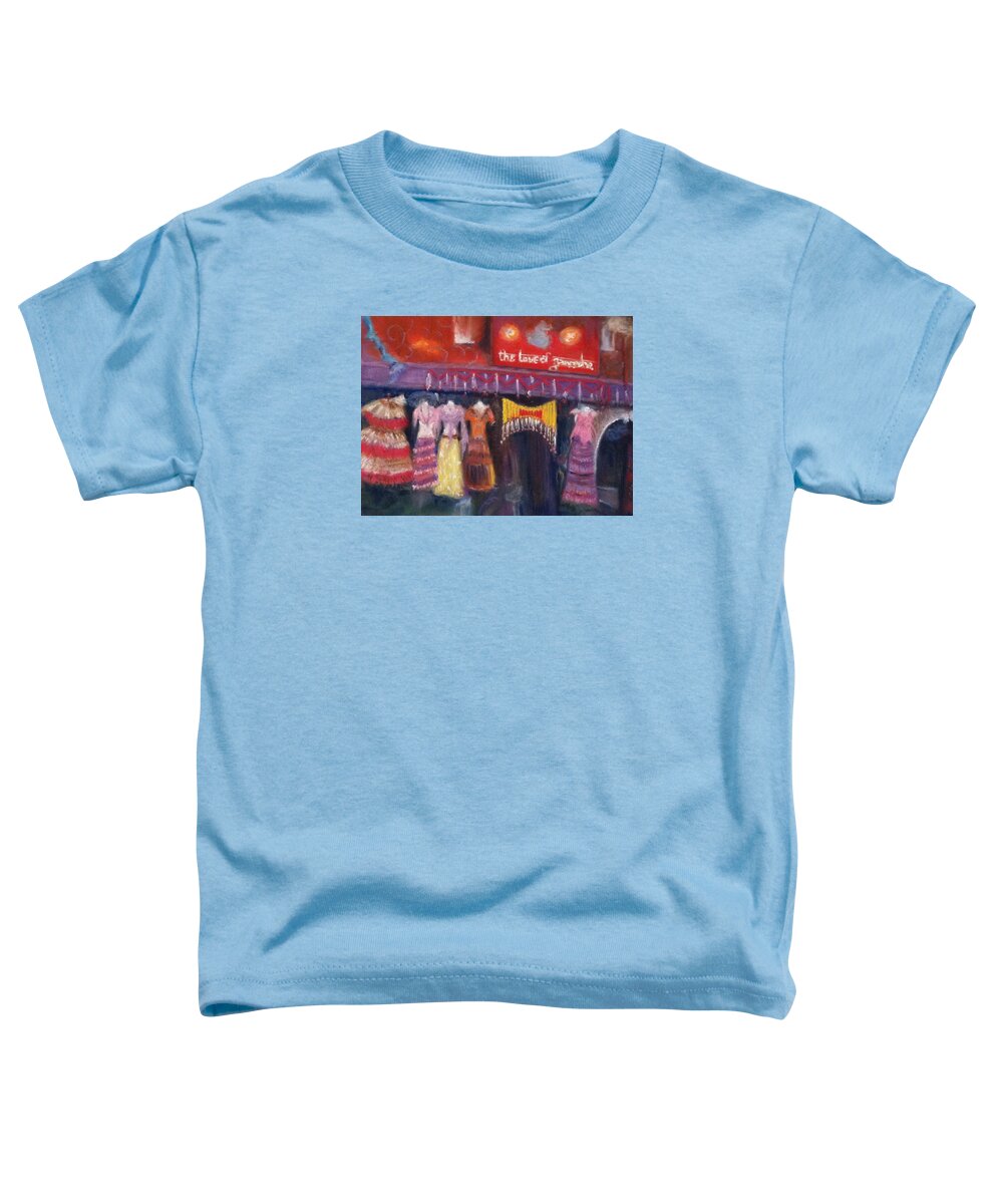 Colorful Toddler T-Shirt featuring the pastel Hangin' in The Haight by Sandra Lee Scott
