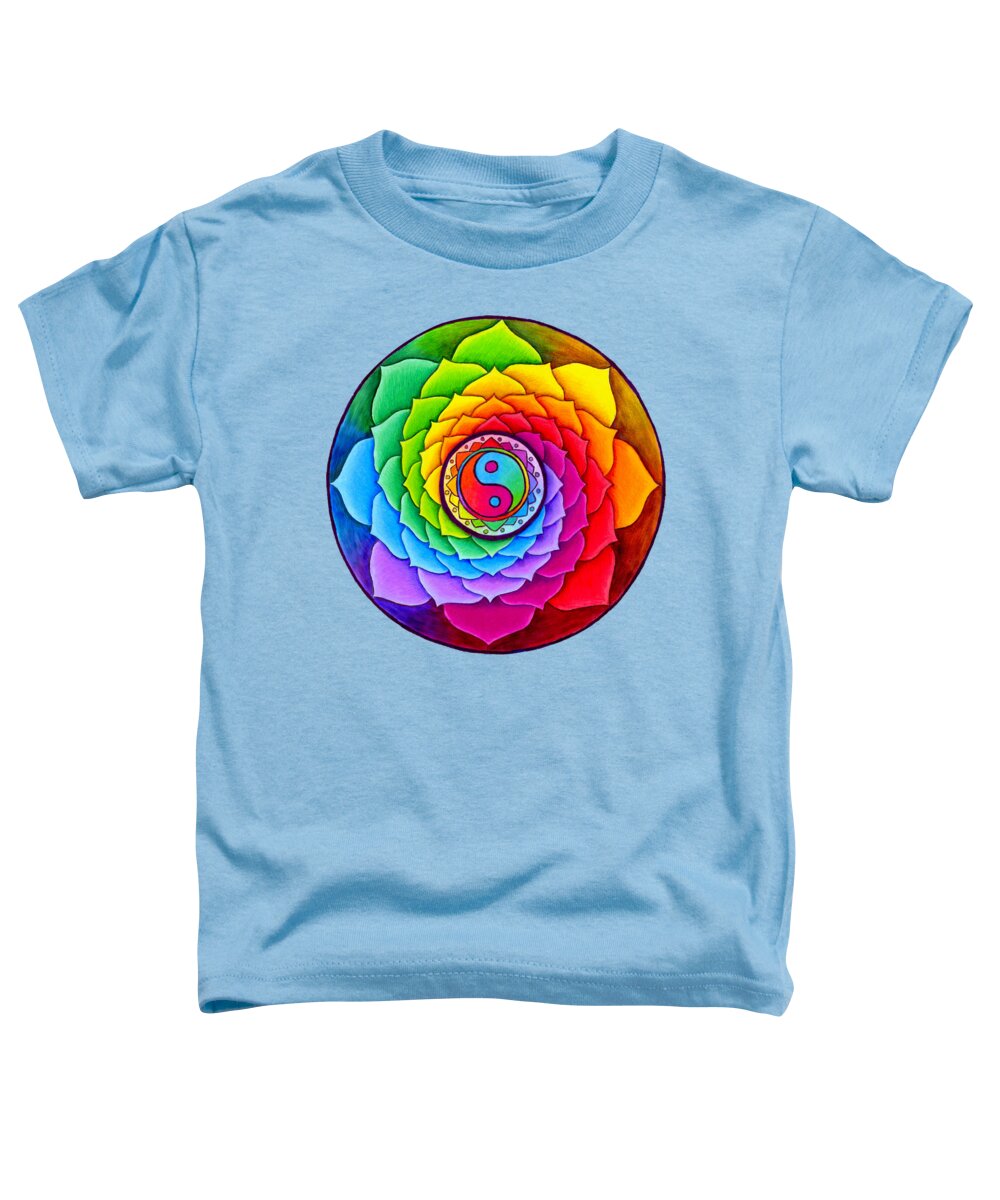 Mandala Toddler T-Shirt featuring the drawing Healing Lotus by Rebecca Wang