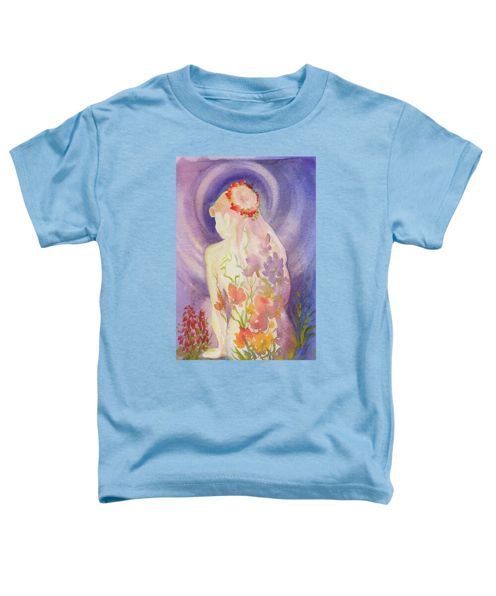 Herbal Goddess Toddler T-Shirt featuring the painting Herbal Goddess by Caroline Patrick