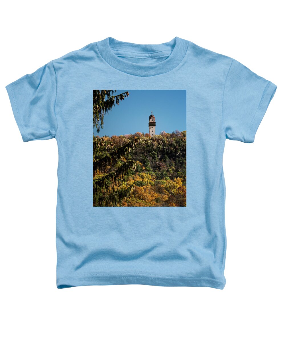 Connecticut Toddler T-Shirt featuring the photograph Heublein Tower by Phil Cardamone