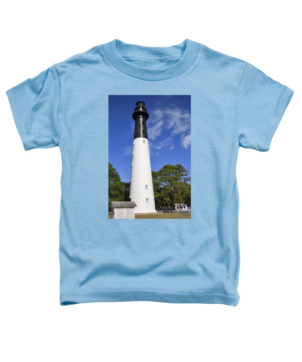 Lighthouse Toddler T-Shirt featuring the photograph Hunting Island Lighthouse South Carolina by Louise Heusinkveld