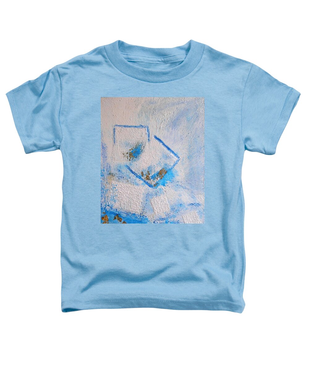 Acryl Painting Mixed Media Toddler T-Shirt featuring the painting Icecubes by Pilbri Britta Neumaerker