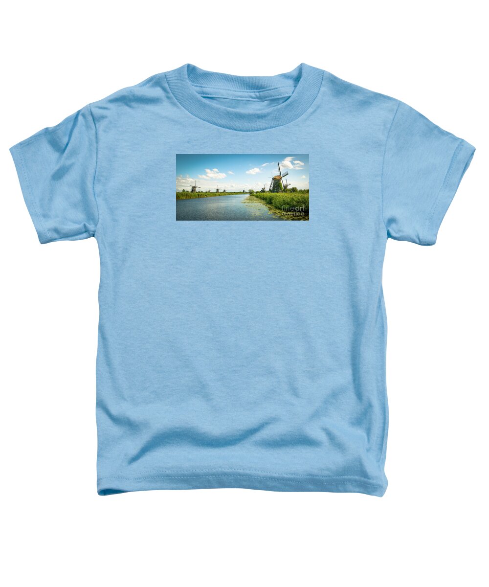 Europe Toddler T-Shirt featuring the photograph idyllic Kinderdijk by Hannes Cmarits