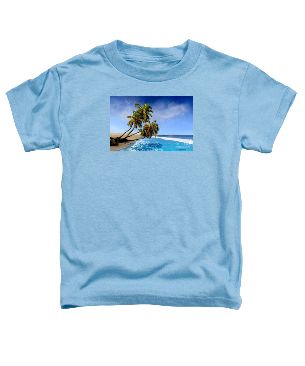 Beach Toddler T-Shirt featuring the painting Indigo Shores by Corey Ford