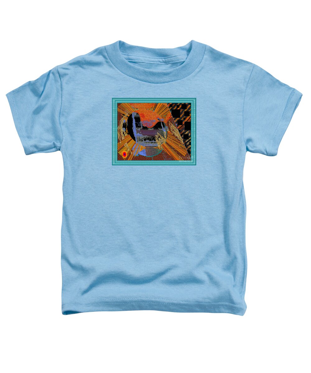 Cradle Toddler T-Shirt featuring the digital art Inw_20a0610a_mortar-black_fxfr-blue by Kateri Starczewski