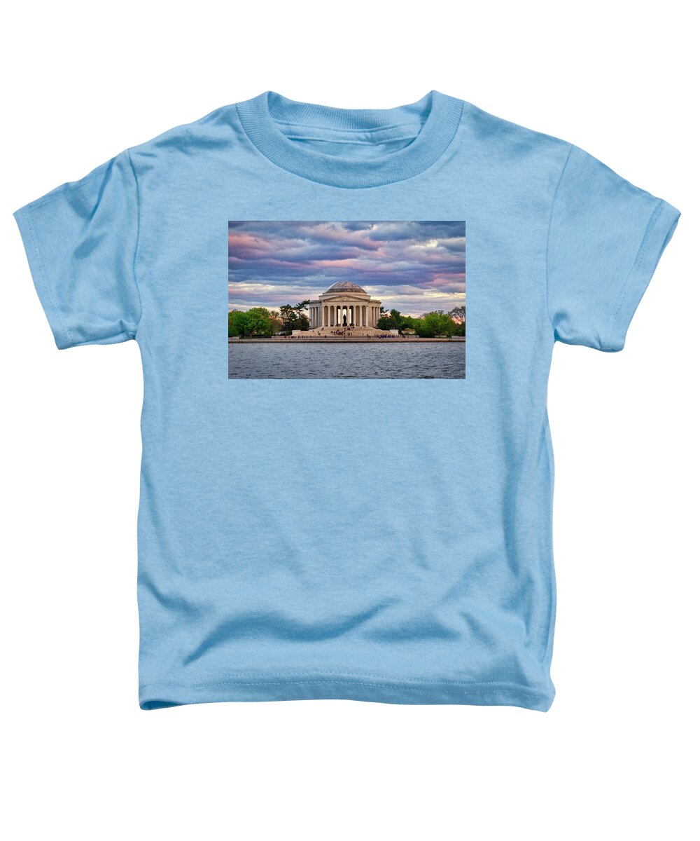 Tidal Basin Toddler T-Shirt featuring the photograph Jefferson Memorial Dusk by Stuart Litoff