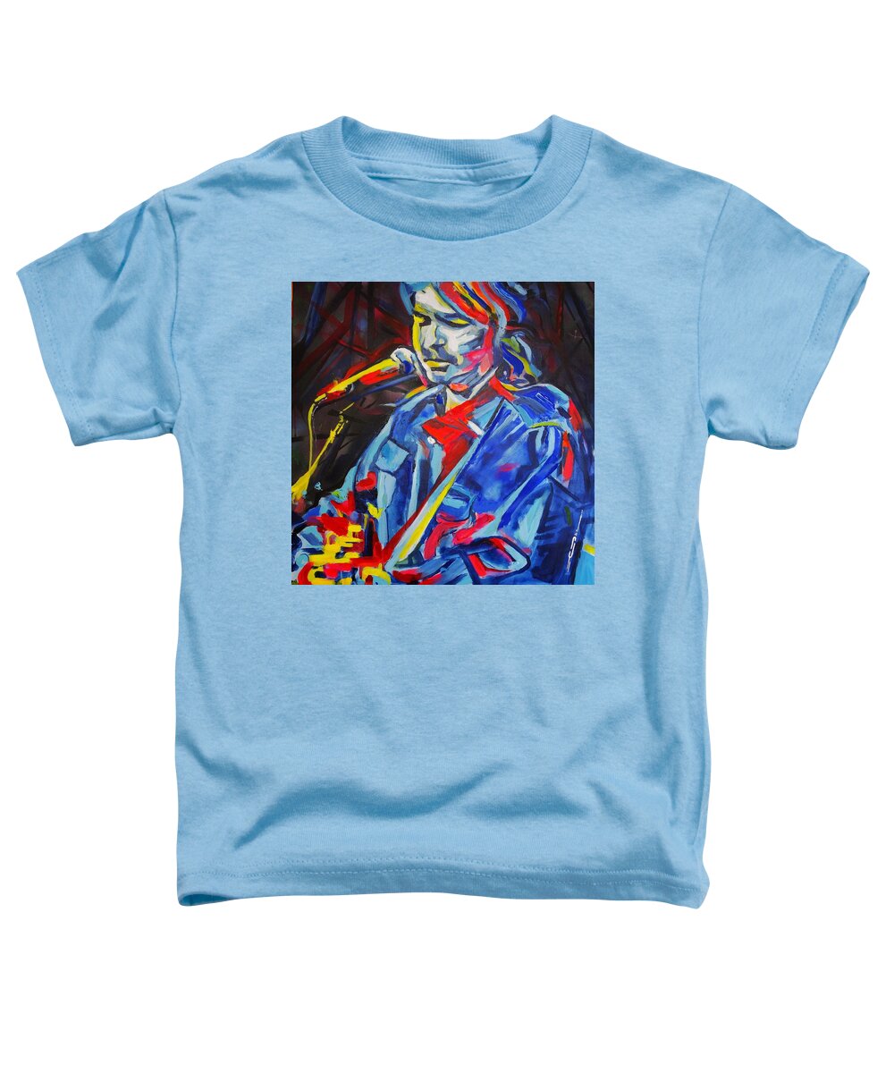 John Prine Toddler T-Shirt featuring the painting John Prine #3 by Eric Dee