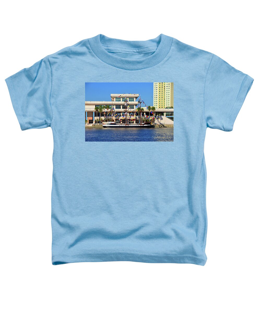 Jose Gasparilla Toddler T-Shirt featuring the photograph Jose Gaspar ship at TCC by David Lee Thompson