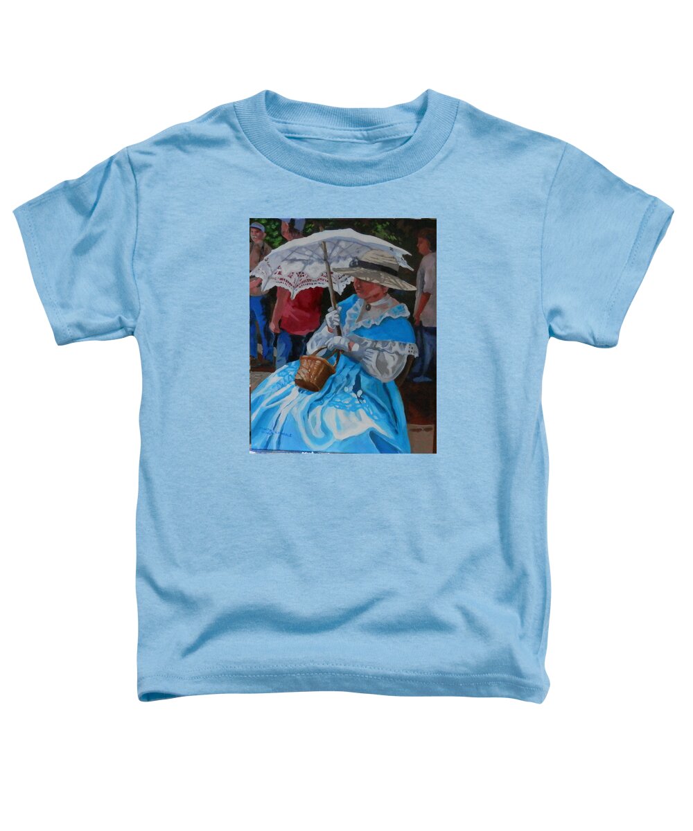 Figure Toddler T-Shirt featuring the painting Lace Parasol by Martha Tisdale