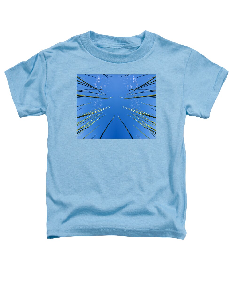 Alpine Toddler T-Shirt featuring the digital art Lake Grass Reflection by Pelo Blanco Photo