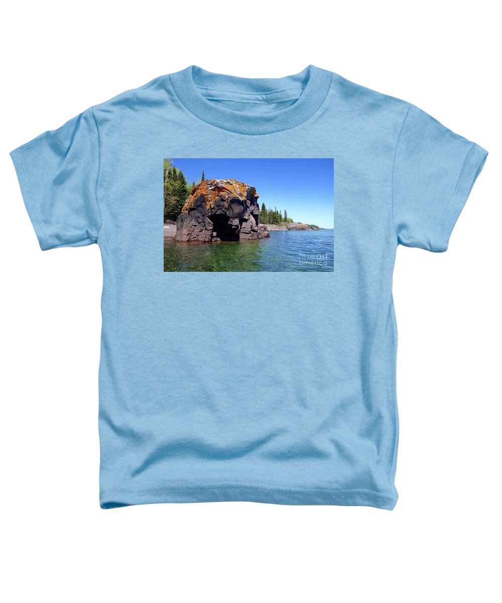 Lichens Toddler T-Shirt featuring the photograph Lichen the Shoreline by Sandra Updyke