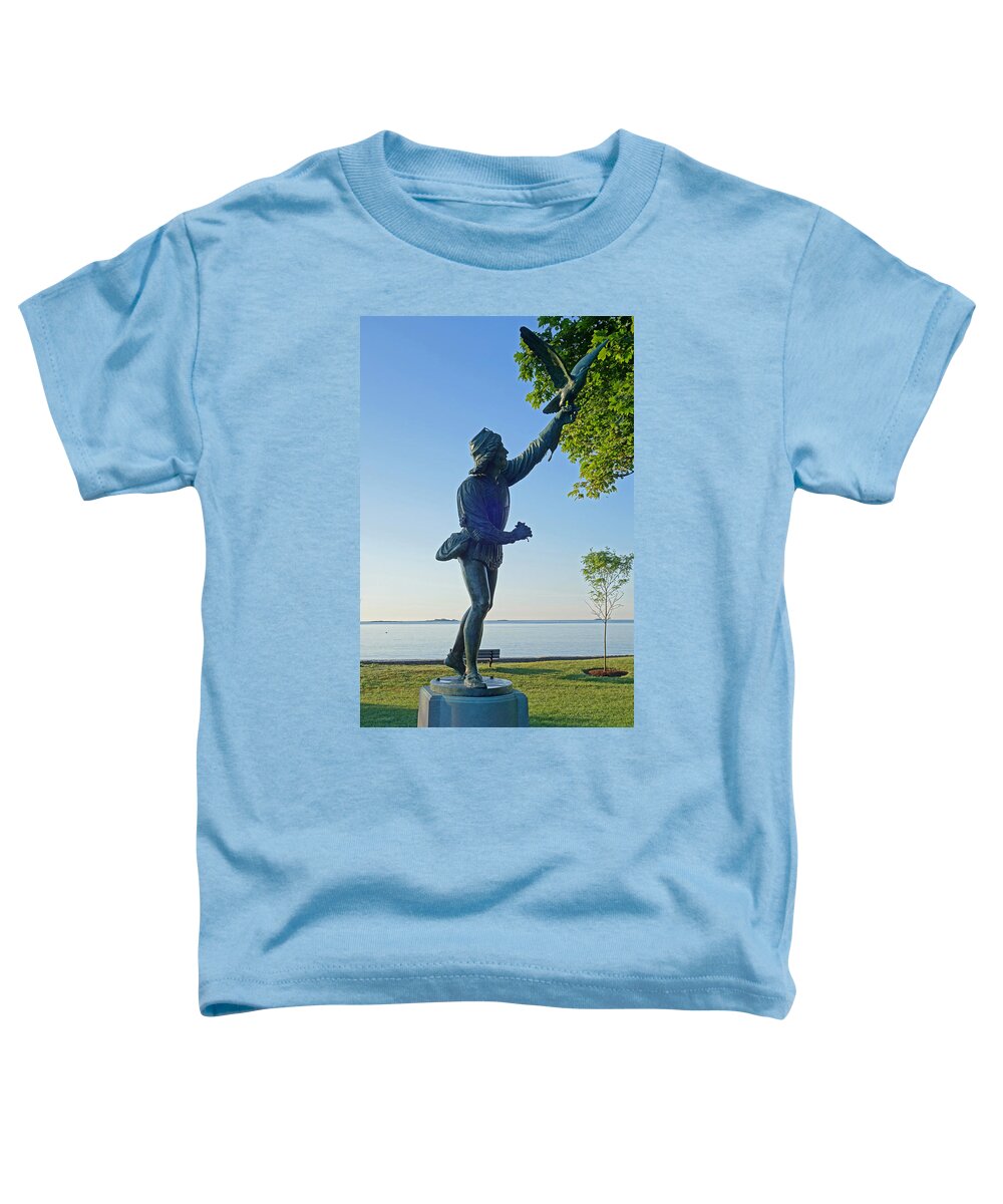 Lynch Toddler T-Shirt featuring the photograph Lynch Park Statue Beverly MA by Toby McGuire