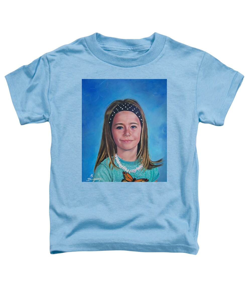 Portrait Toddler T-Shirt featuring the painting Madeline by Sharon Duguay