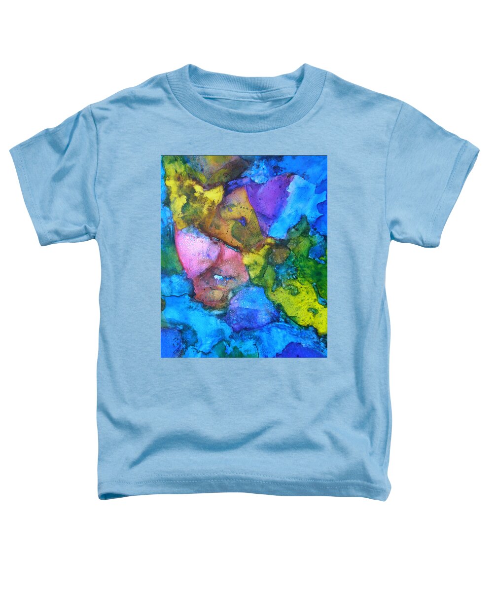 Mask Toddler T-Shirt featuring the painting Masked Reflection by Janice Nabors Raiteri