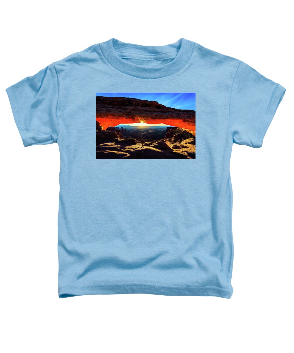 Nature Toddler T-Shirt featuring the photograph Mesa Arch Sunrise by John Hight