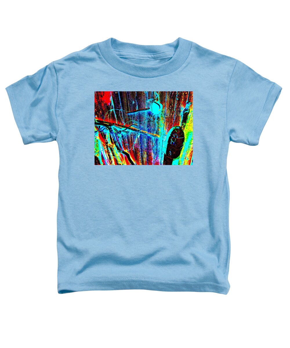 Abstract Toddler T-Shirt featuring the photograph Mike's Art Fence 185 by George Ramos