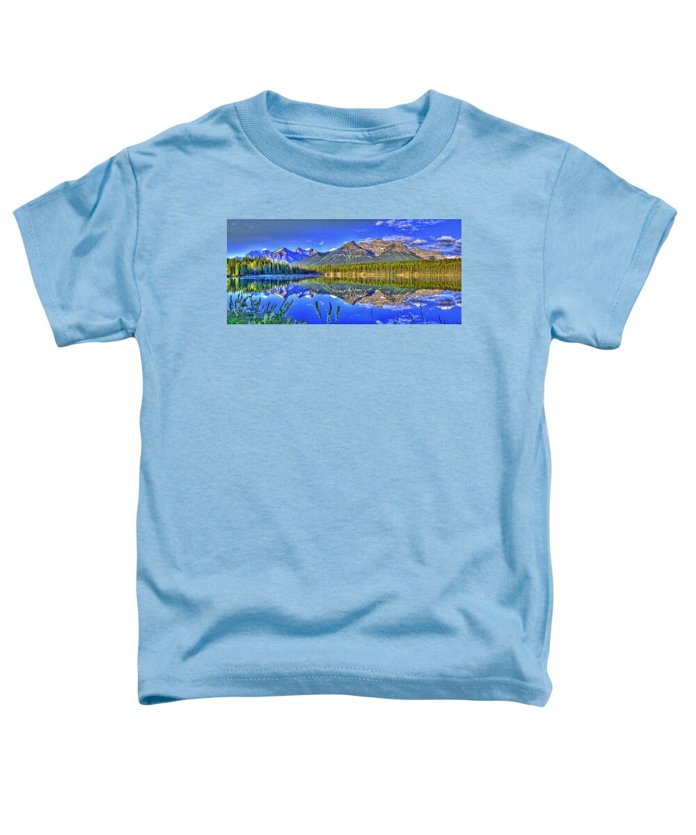 Rocky Mountains Toddler T-Shirt featuring the photograph Mirror Lake by Scott Mahon