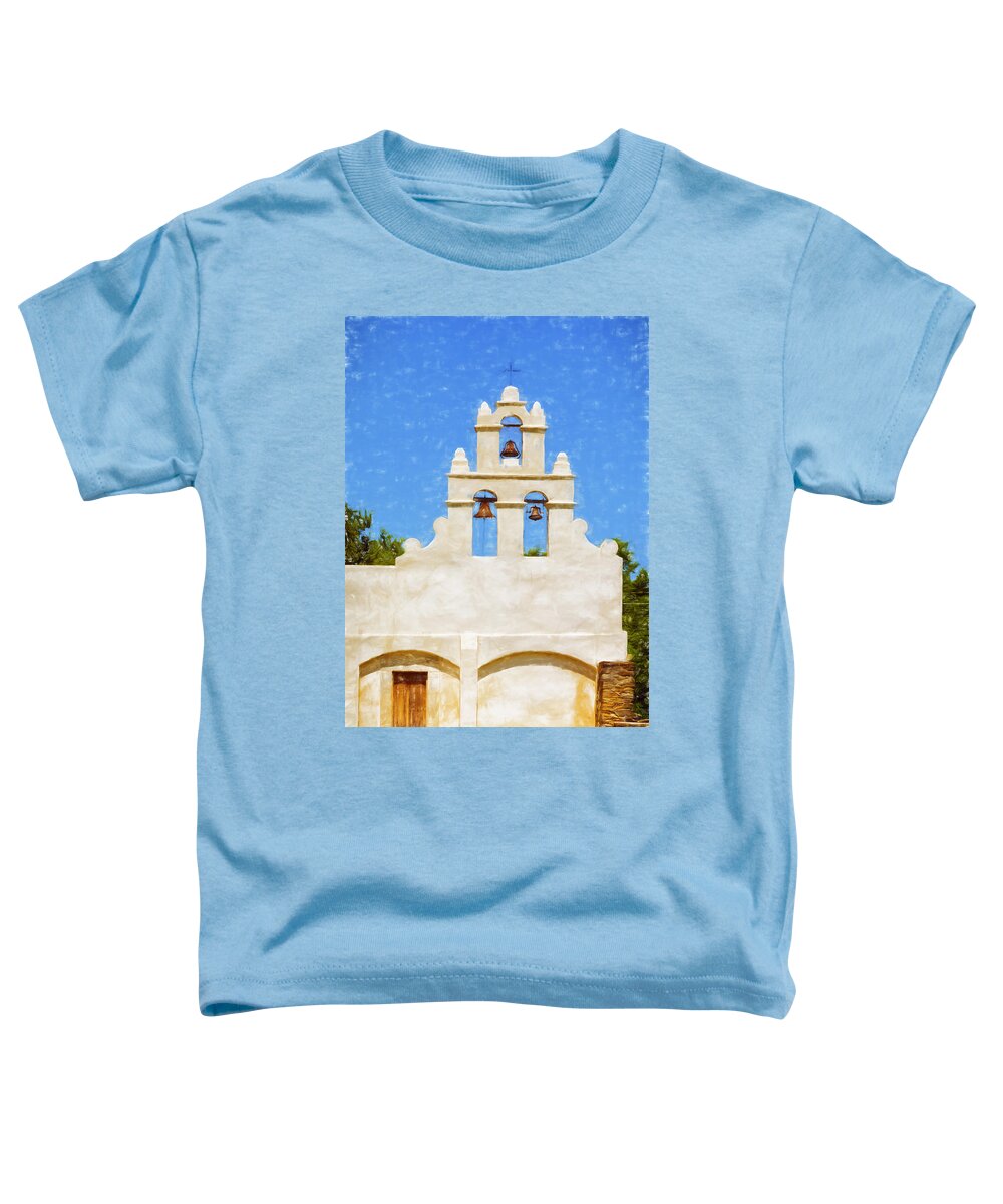 Joan Carroll Toddler T-Shirt featuring the photograph Mission San Juan Capistrano by Joan Carroll