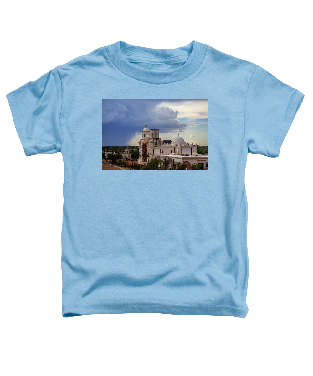 Christian Toddler T-Shirt featuring the photograph Mission San Xavier del Bac by Dennis Swena