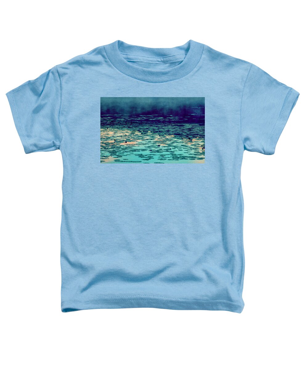 Bonnie Follett Toddler T-Shirt featuring the photograph Morning Fog in the Lily Patch by Bonnie Follett