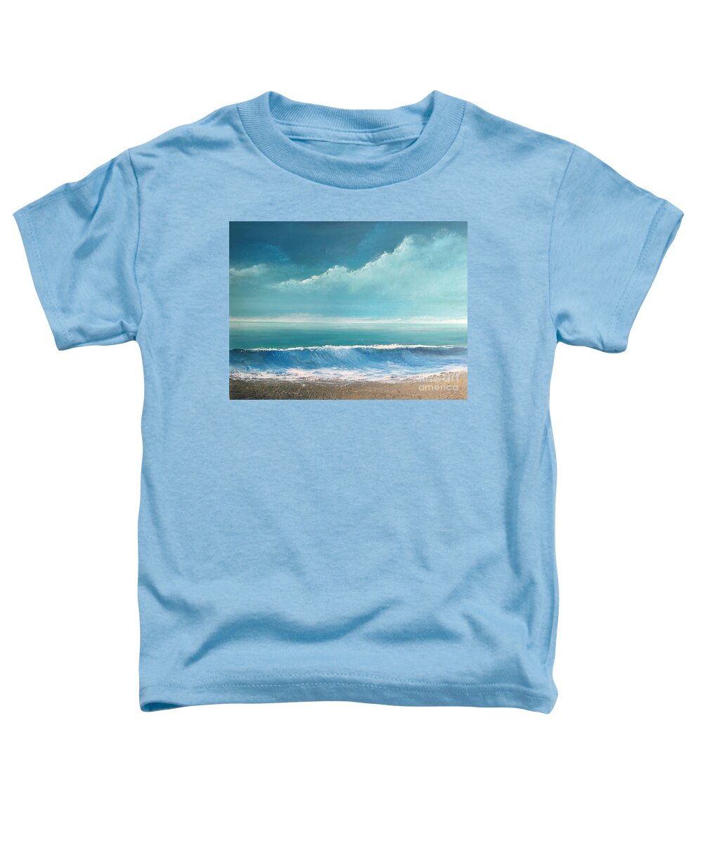 Sea Coast Toddler T-Shirt featuring the painting Morning Glory by Joe Bracco