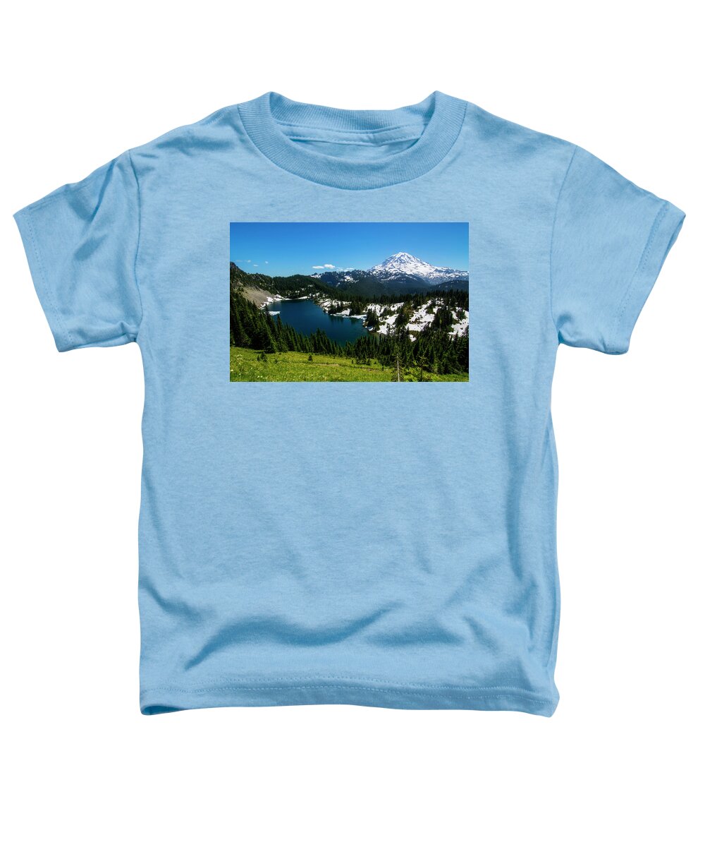 Hike Toddler T-Shirt featuring the photograph Mount Rainier and Eunice Lake by Pelo Blanco Photo