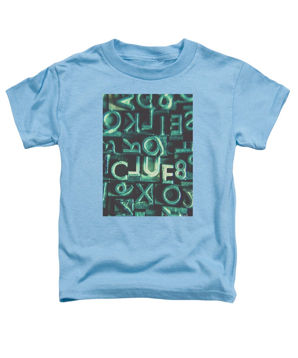 Clue Toddler T-Shirt featuring the photograph Mystery writer clue by Jorgo Photography
