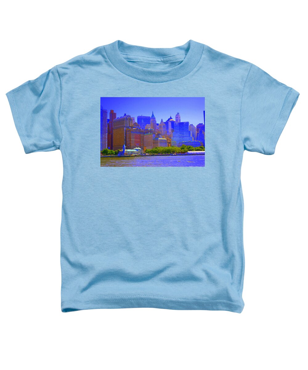 City Scape Toddler T-Shirt featuring the photograph New York City by Julie Lueders 
