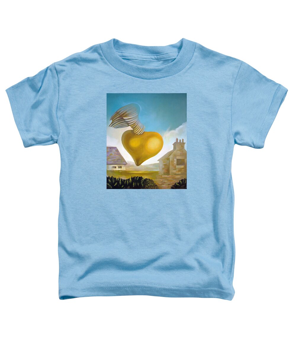 Wings Toddler T-Shirt featuring the painting Norman Heart by Filip Mihail